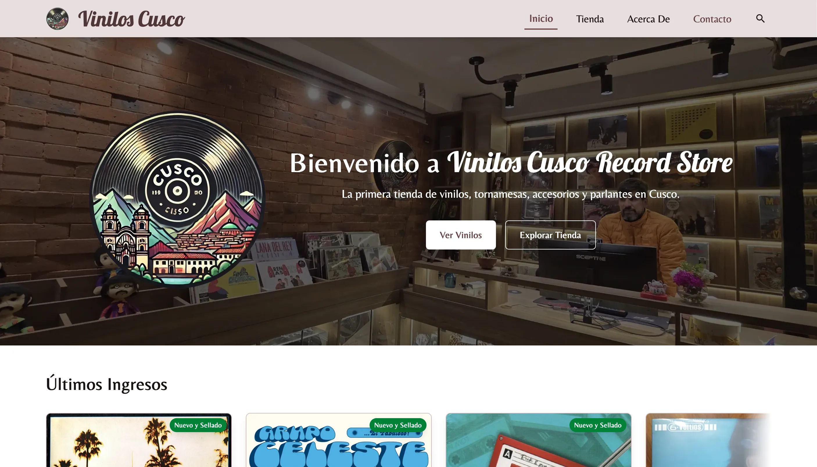 Screenshot of Vinilos Cusco