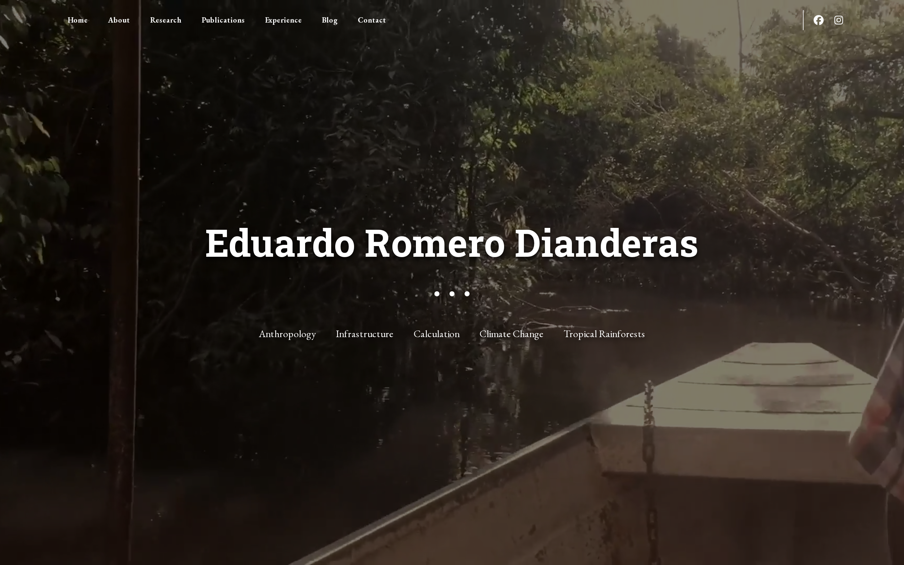 Screenshot of Eduardo Romero Dianderas - Academic Portfolio