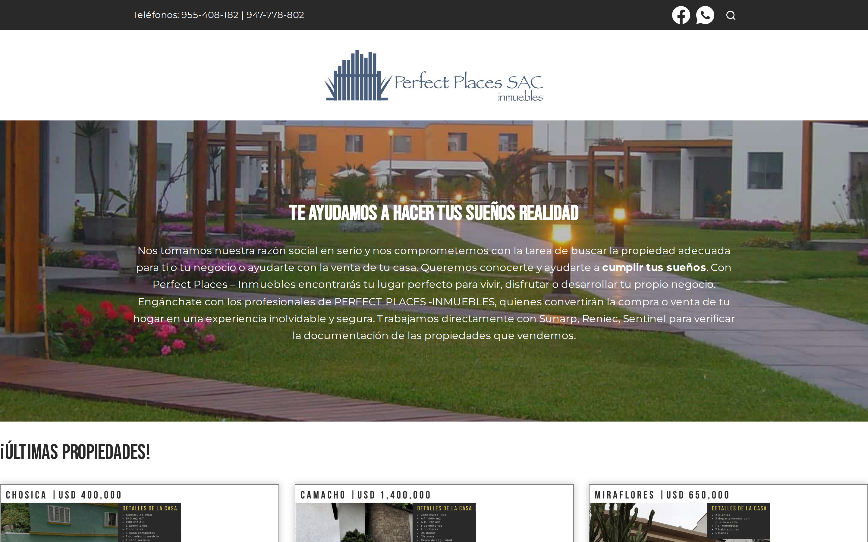 Screenshot of Perfect Places Real Estate