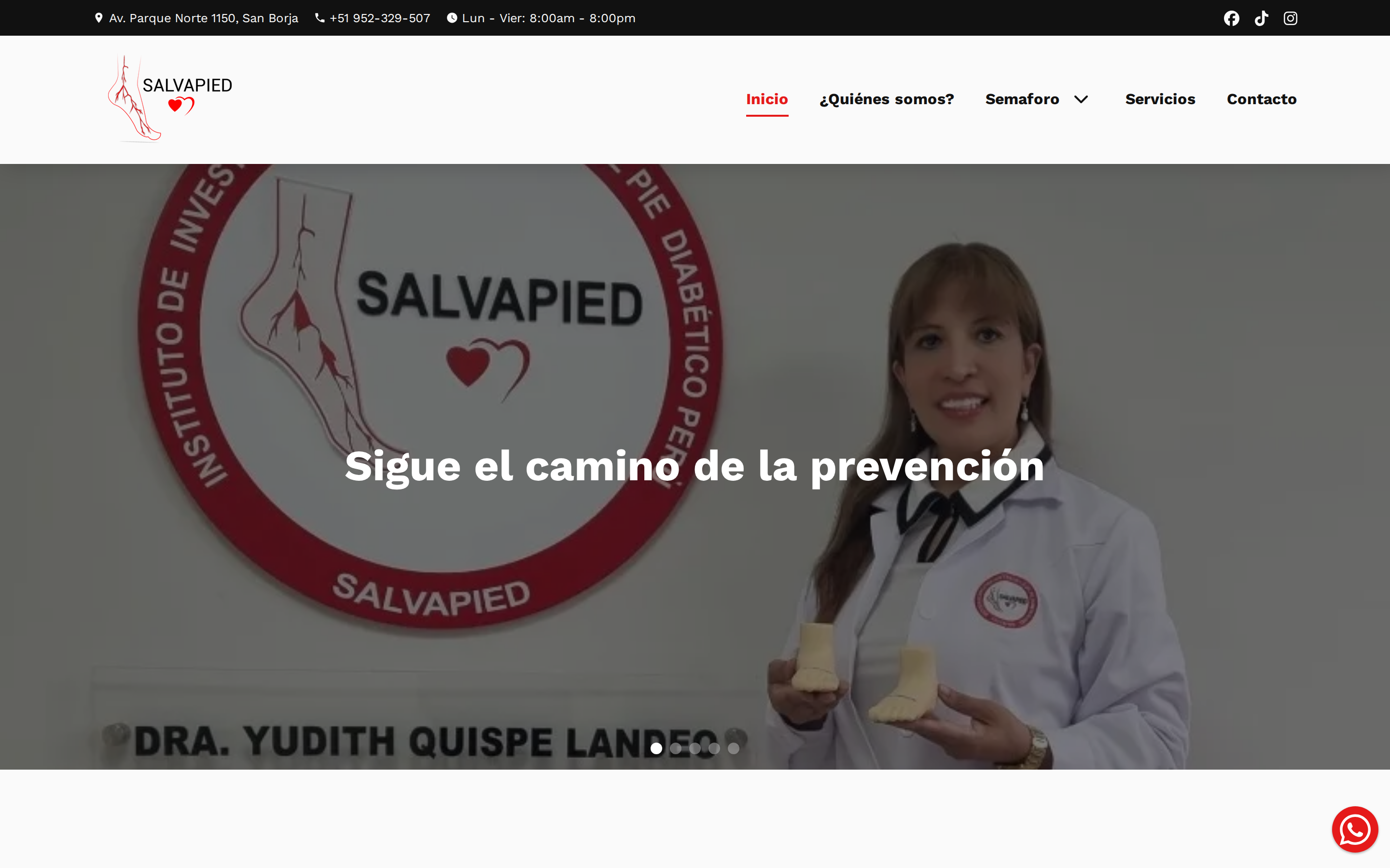 Screenshot of Salvapied - Diabetic Foot Clinic